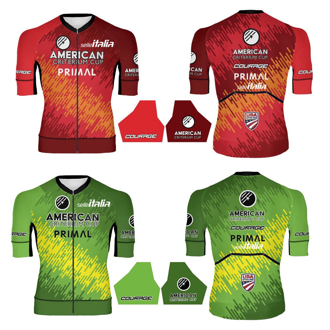 Selle Italia and Primal Wear team up to provide leader jerseys for the  American Criterium Cup 2023 season.