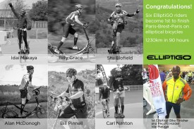 Six ElliptiGO Riders Complete Challenging Paris-Brest-Paris Randonneur on Elliptical Bikes; Set Record