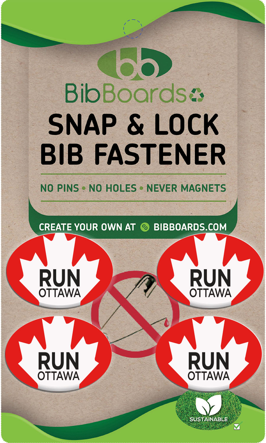 bibSNAPS - Snap & Lock Reusable Fasteners - BibBoards