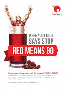 Red Means Go: Tart Cherry Industry Launches Campaign Encouraging Endurance Athletes To Fuel Recovery With Tart Cherries